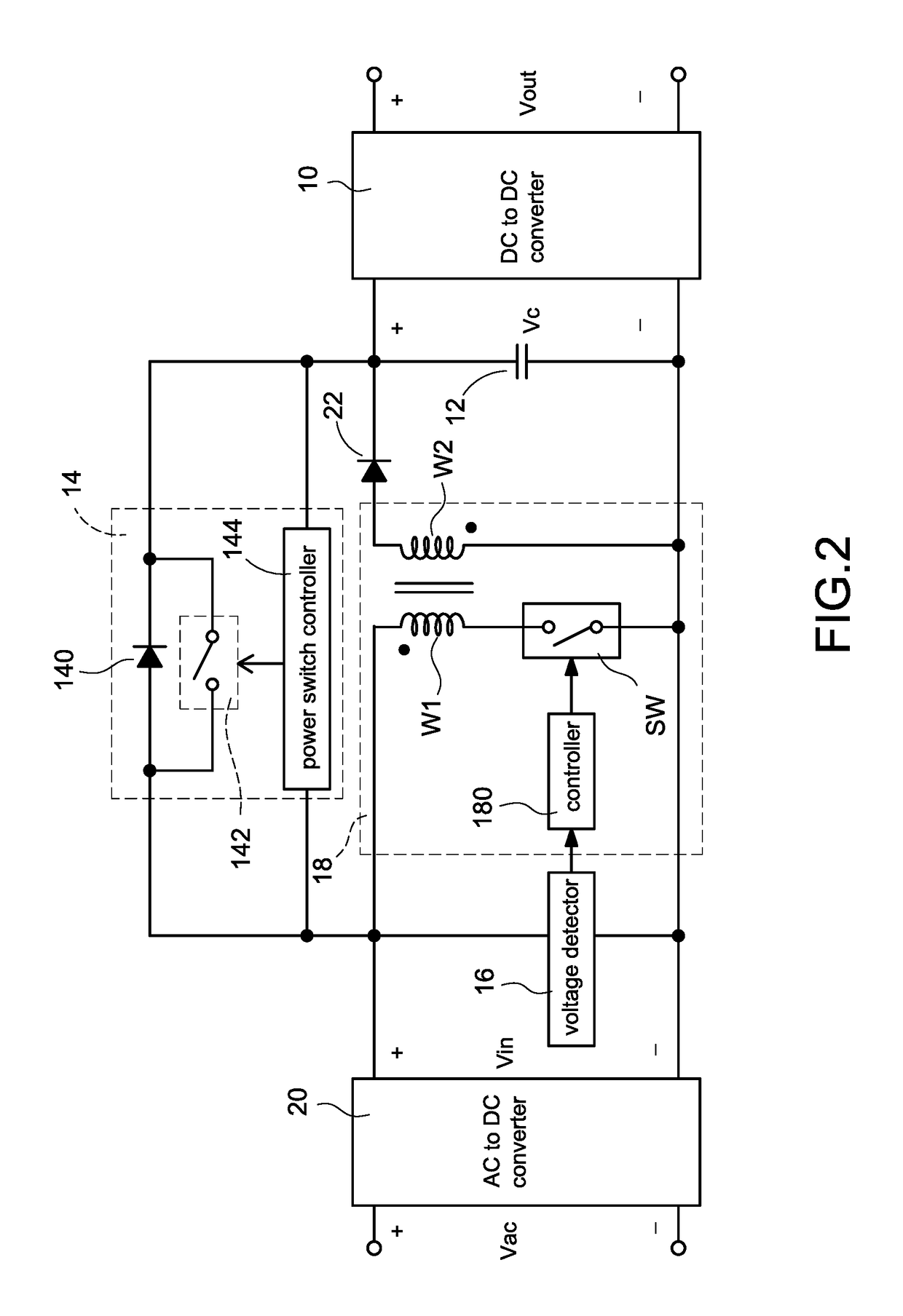 Power supply capable of maintaining its output voltage