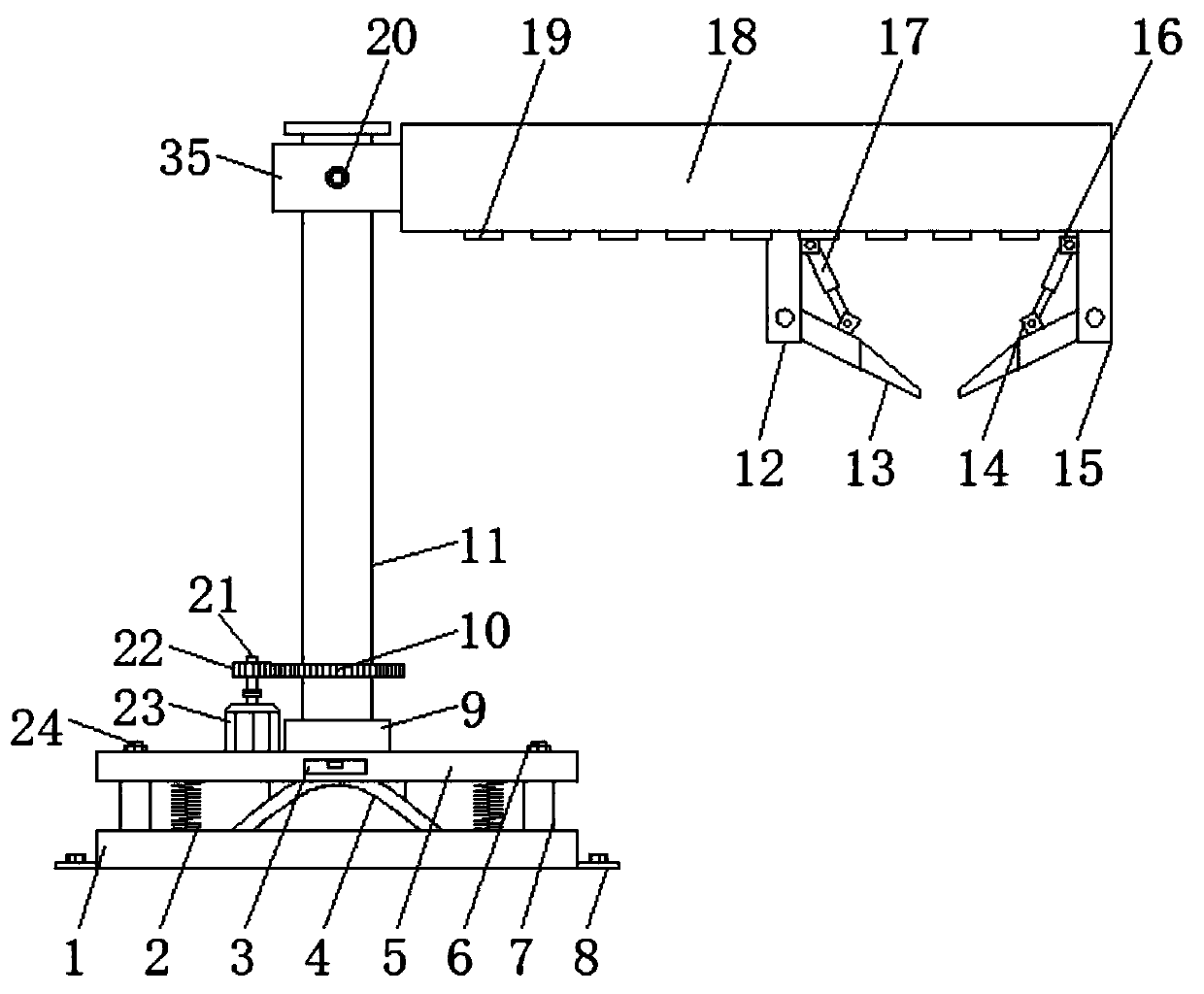 Electrically-controlled stable-clamping manipulator device and testing method thereof