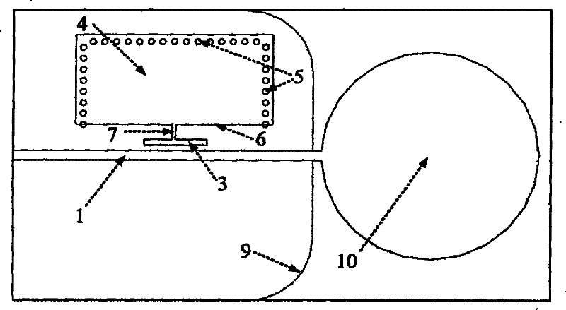 Antenna having ultra-wideband and multiple rejection band based on bimodule and double rejection band filter