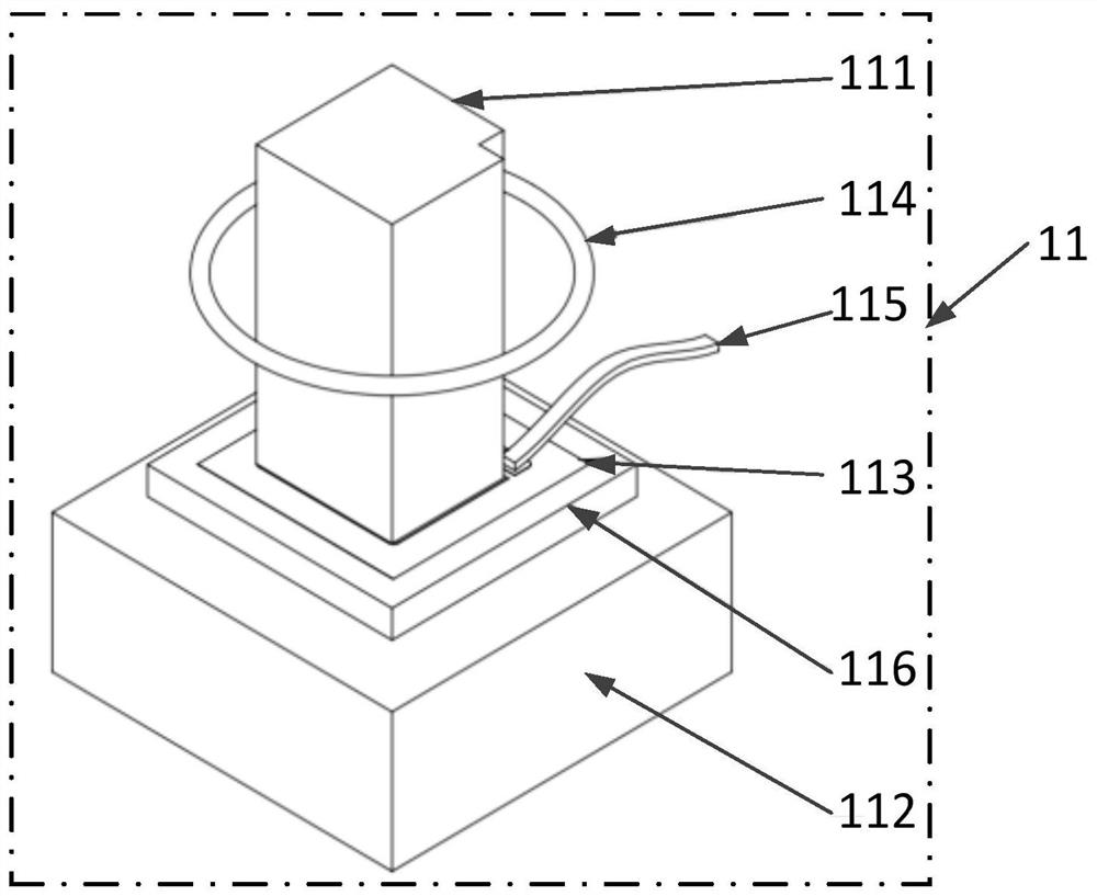 Multi-chip testing device and method