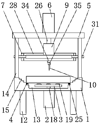 Adjustable board multi-angle drilling device for furniture processing