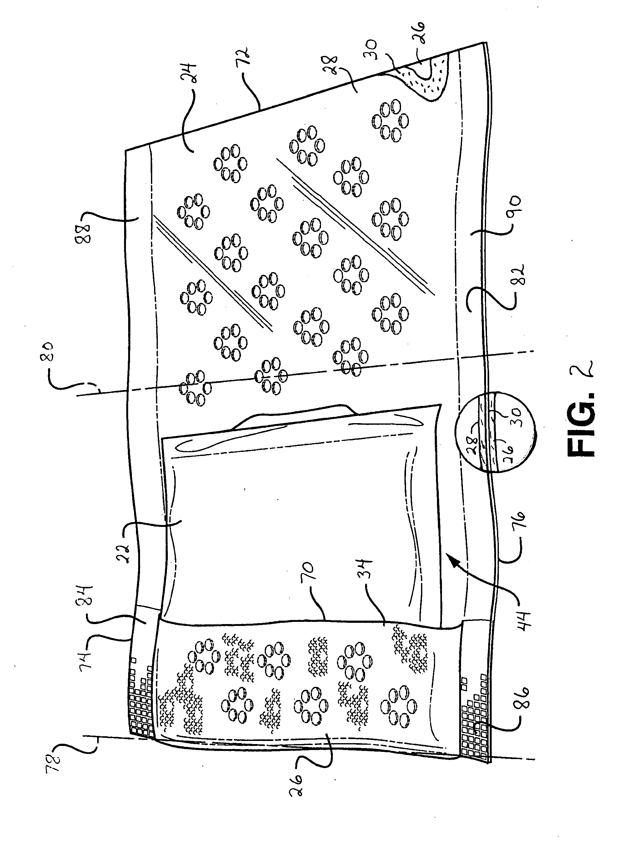 Absorbent personal care article with a wrap member having distinct component layers