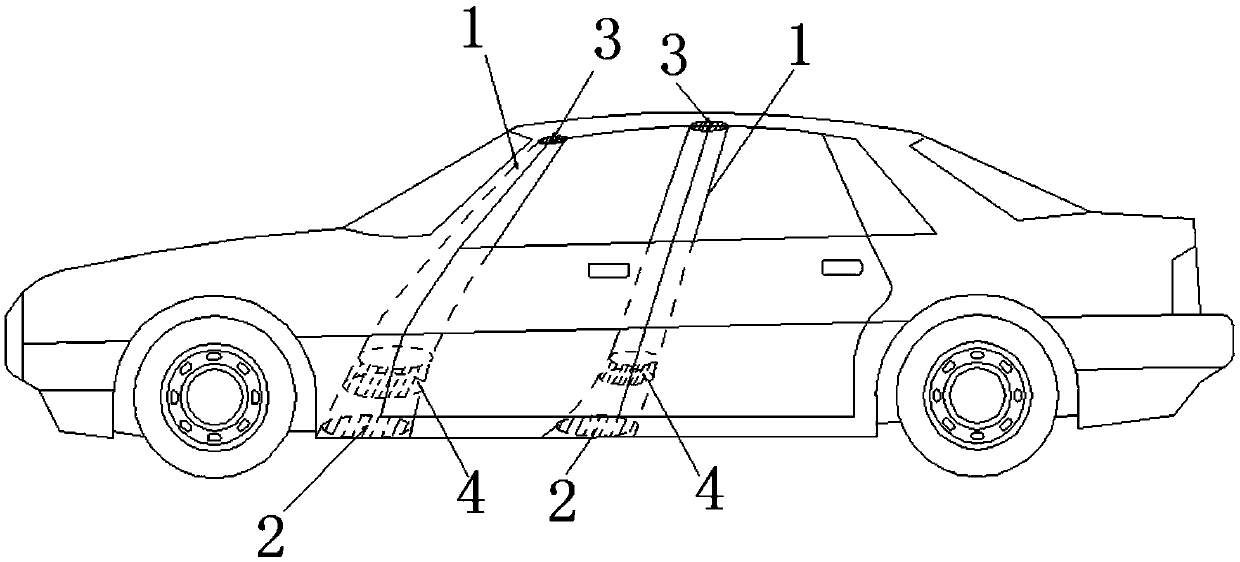 Multi-passageway type high-speed automobile body stabilization structure