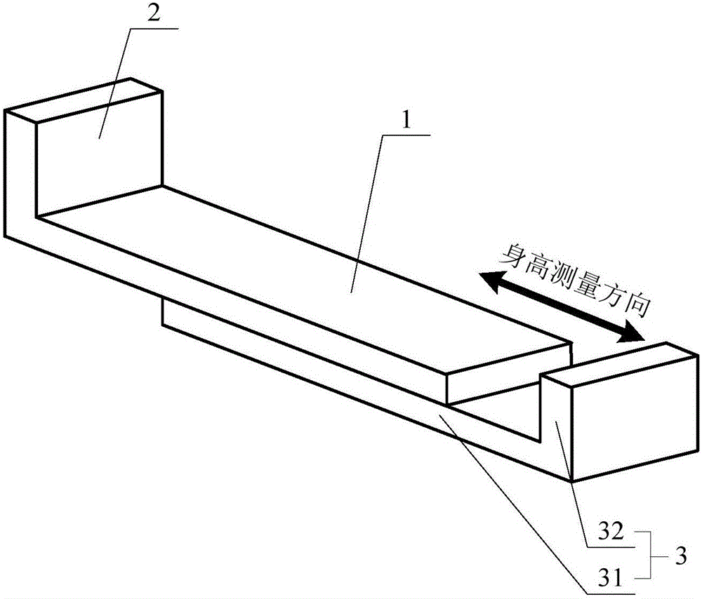 Infant height measurement device, method and system