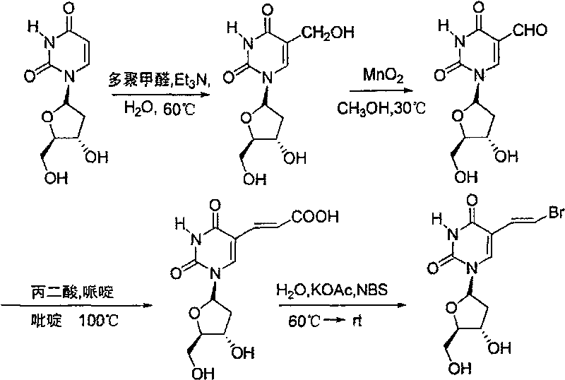 Preparation process of brivudine