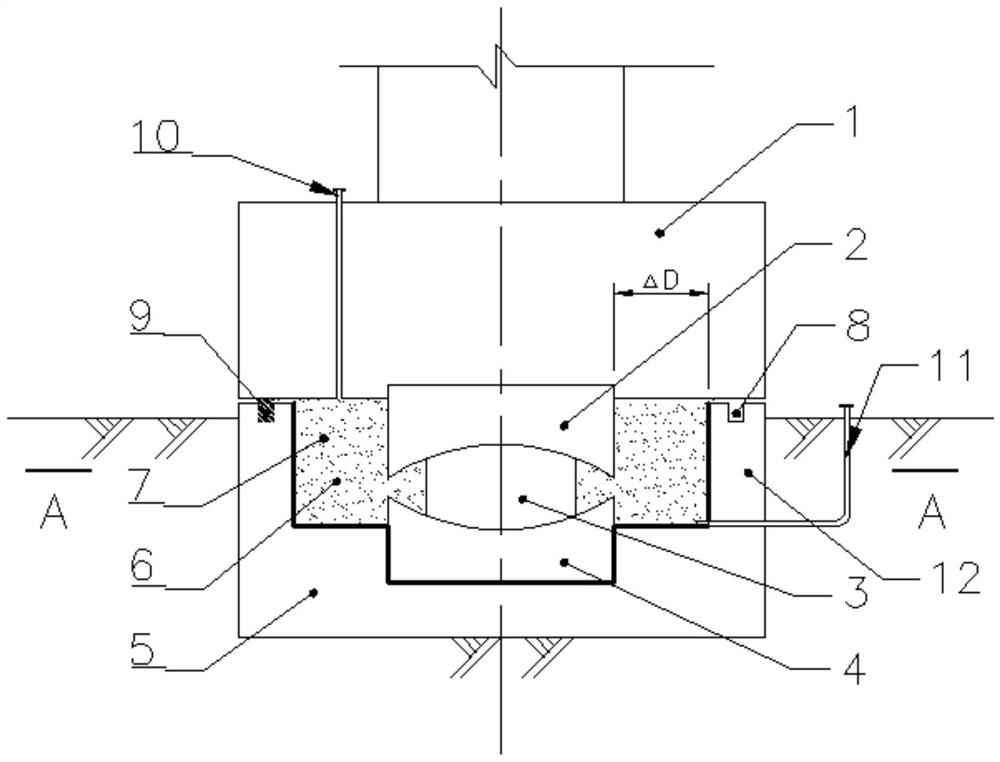 Shock insulation support with vibration liquefied material