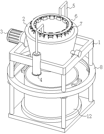 Crystal and mother solution separating device used for polycrystal rock candy