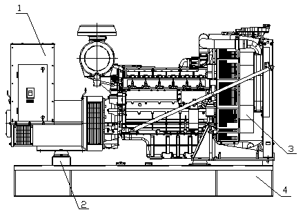 Basic control cabinet of small-power diesel generator set