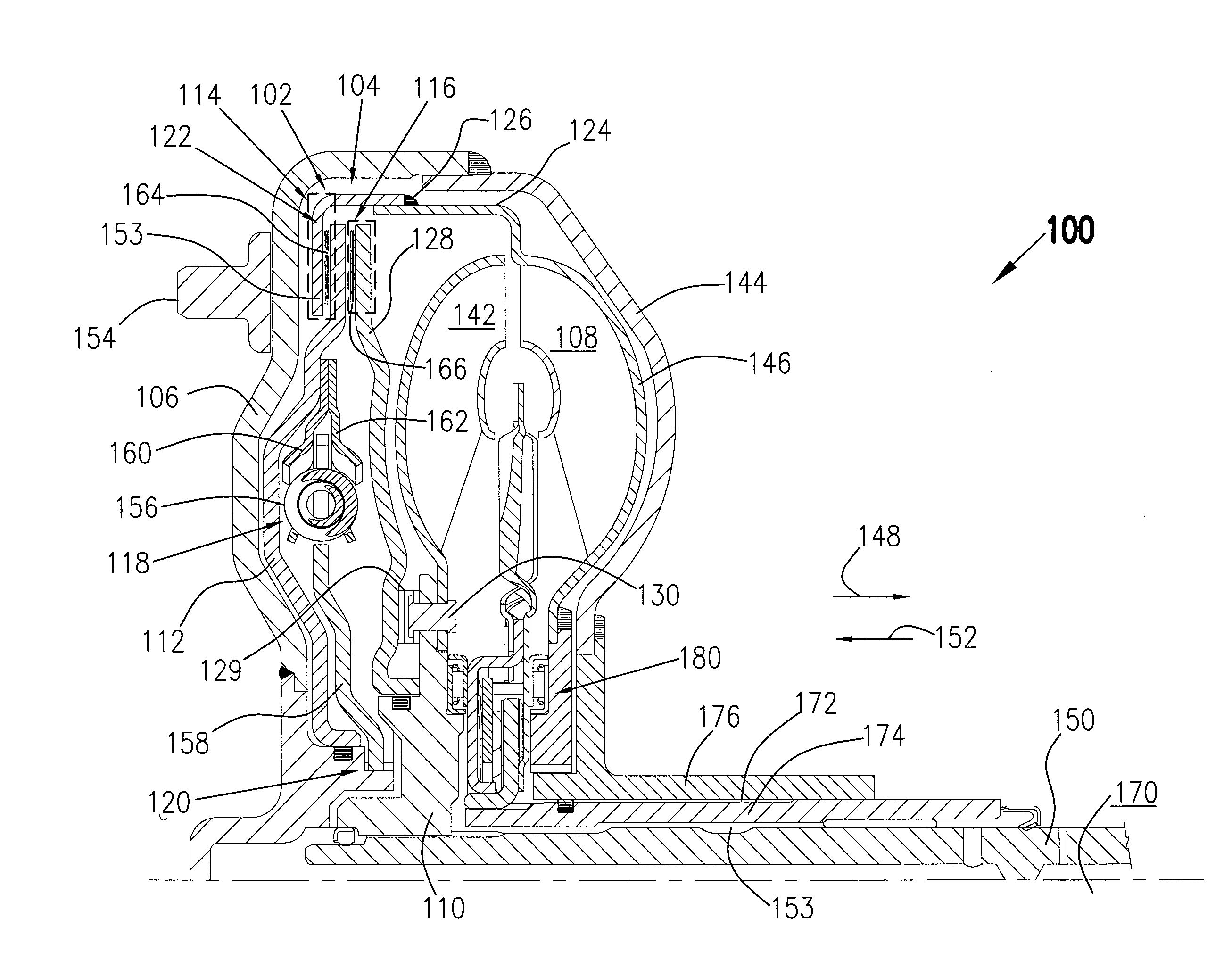 Multi function torque converter with axially stacked clutches and method of controlling hydraulic pressure and flow