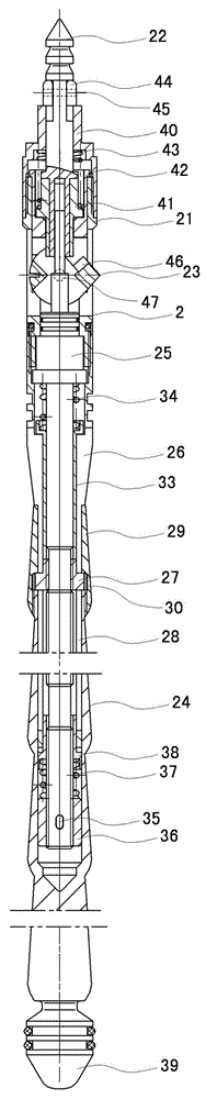 Polymer injection device free from dropping and fishing