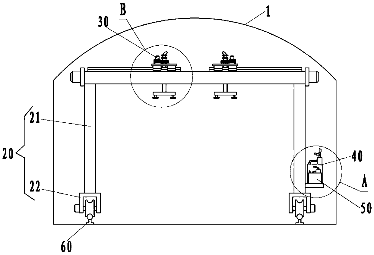 Pesticide spraying equipment for crops in greenhouse