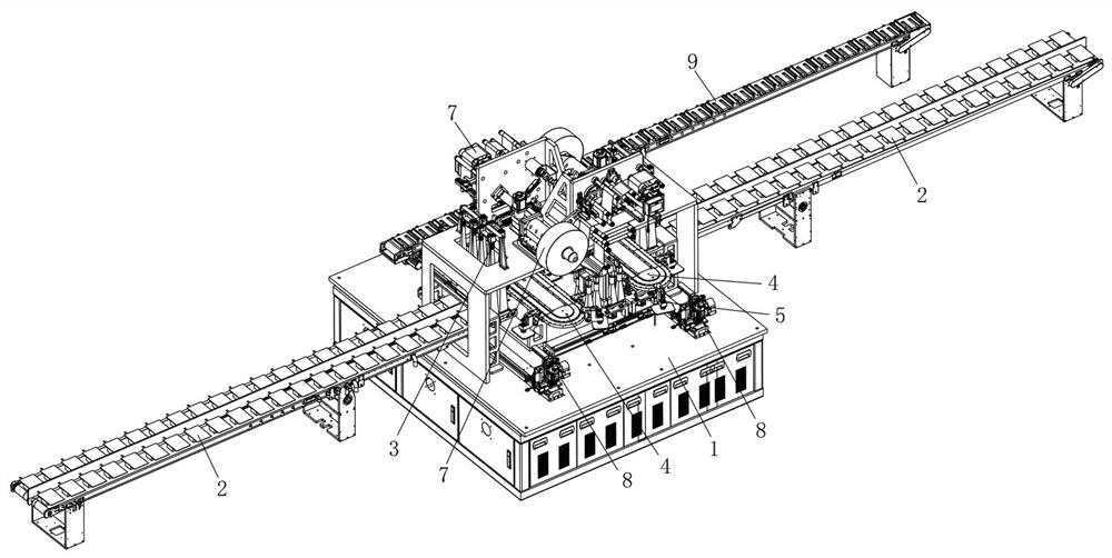 Magnetic suspension type battery cell manufacturing production line and battery cell manufacturing process thereof