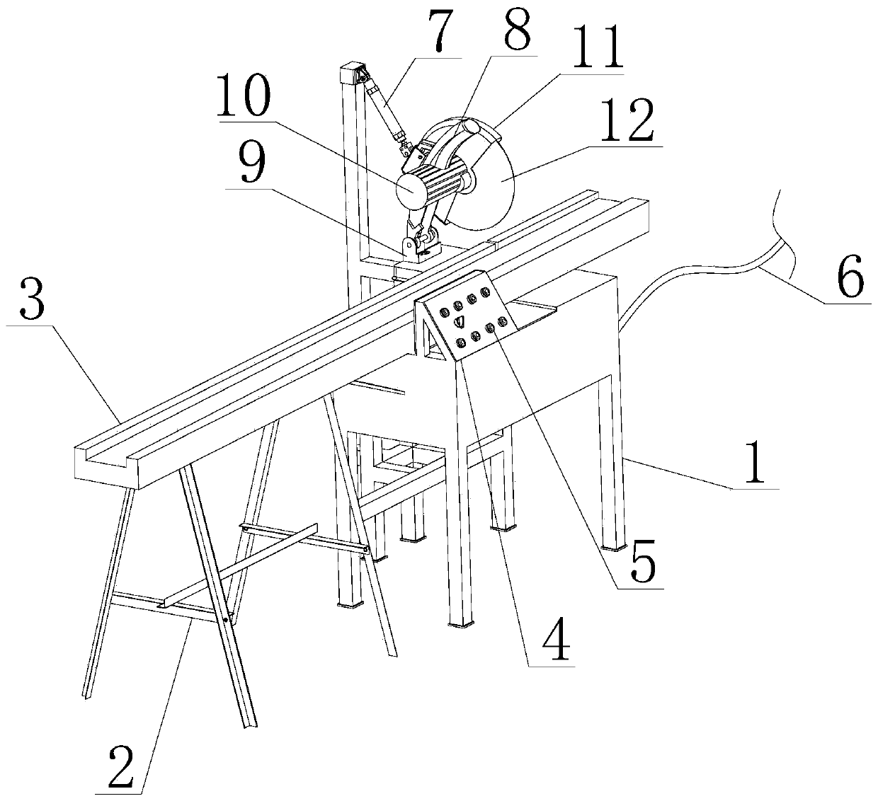 Novel cable cutting device for distribution line construction