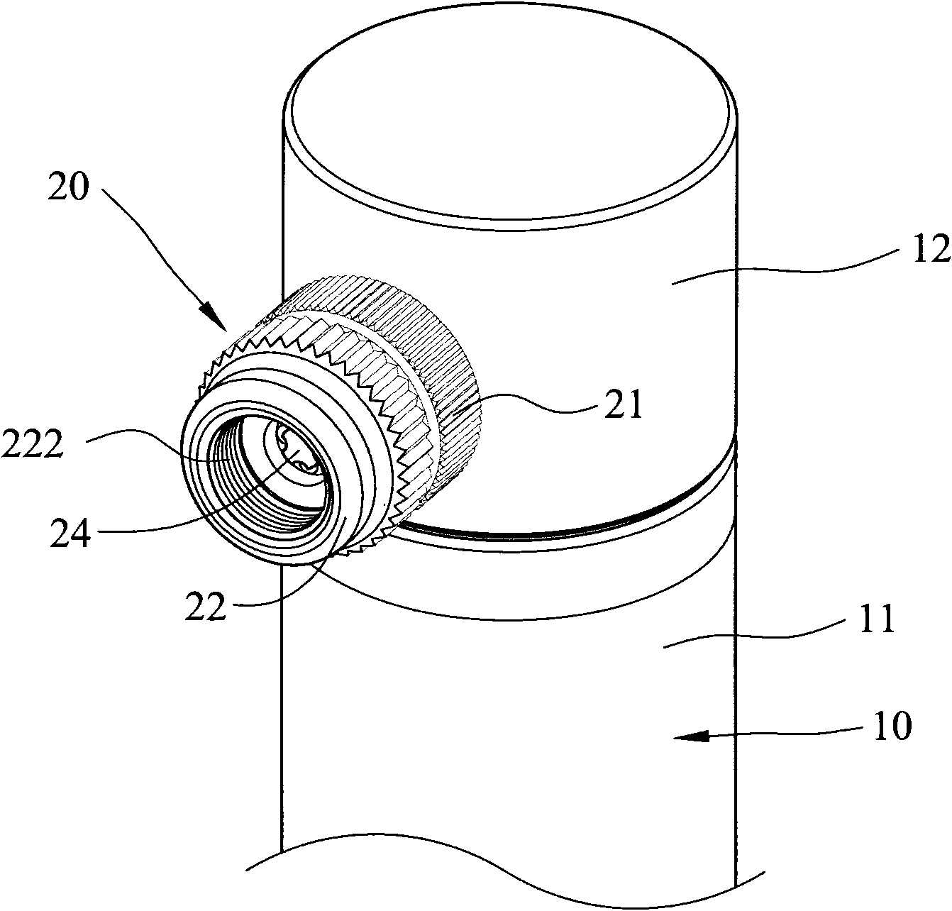 Rotary inflating nozzle