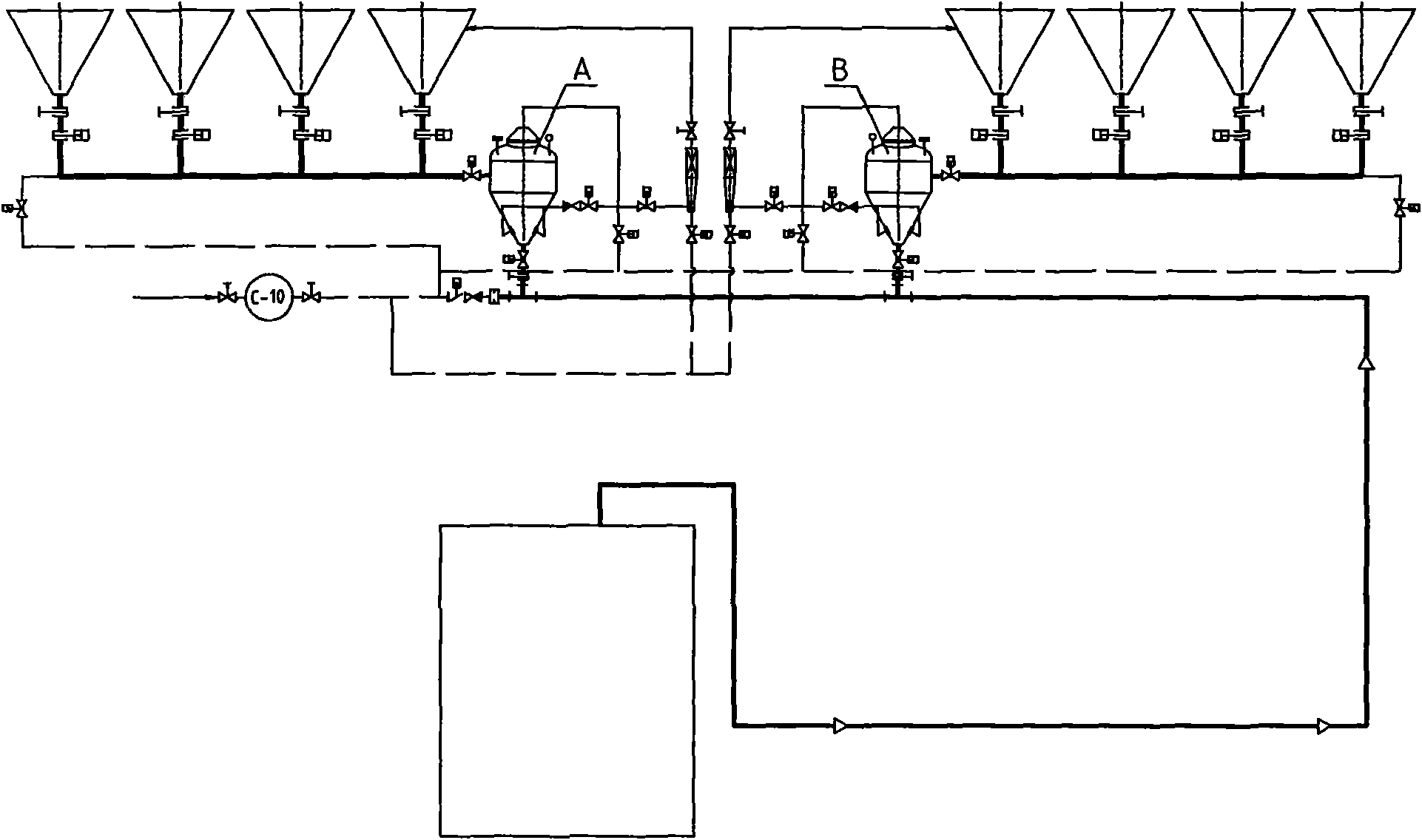 Positive-negative integrated conveying system device of multifunctional pump