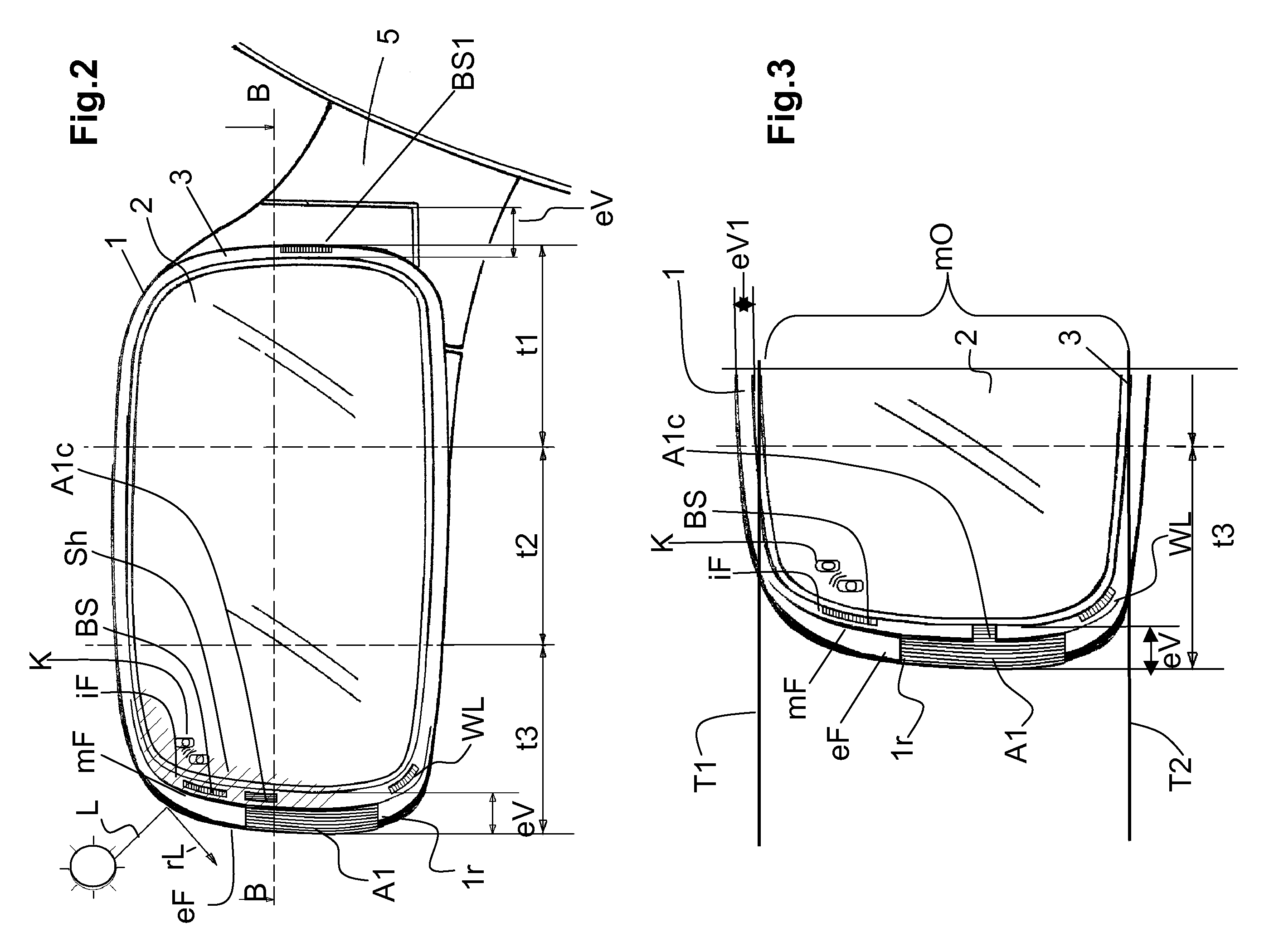 Multi-purpose external rear-view mirror unit for vehicles