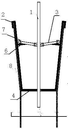 Automatic head-expanding device of side slope support water drain pipe and construction technology for increasing water facing surface