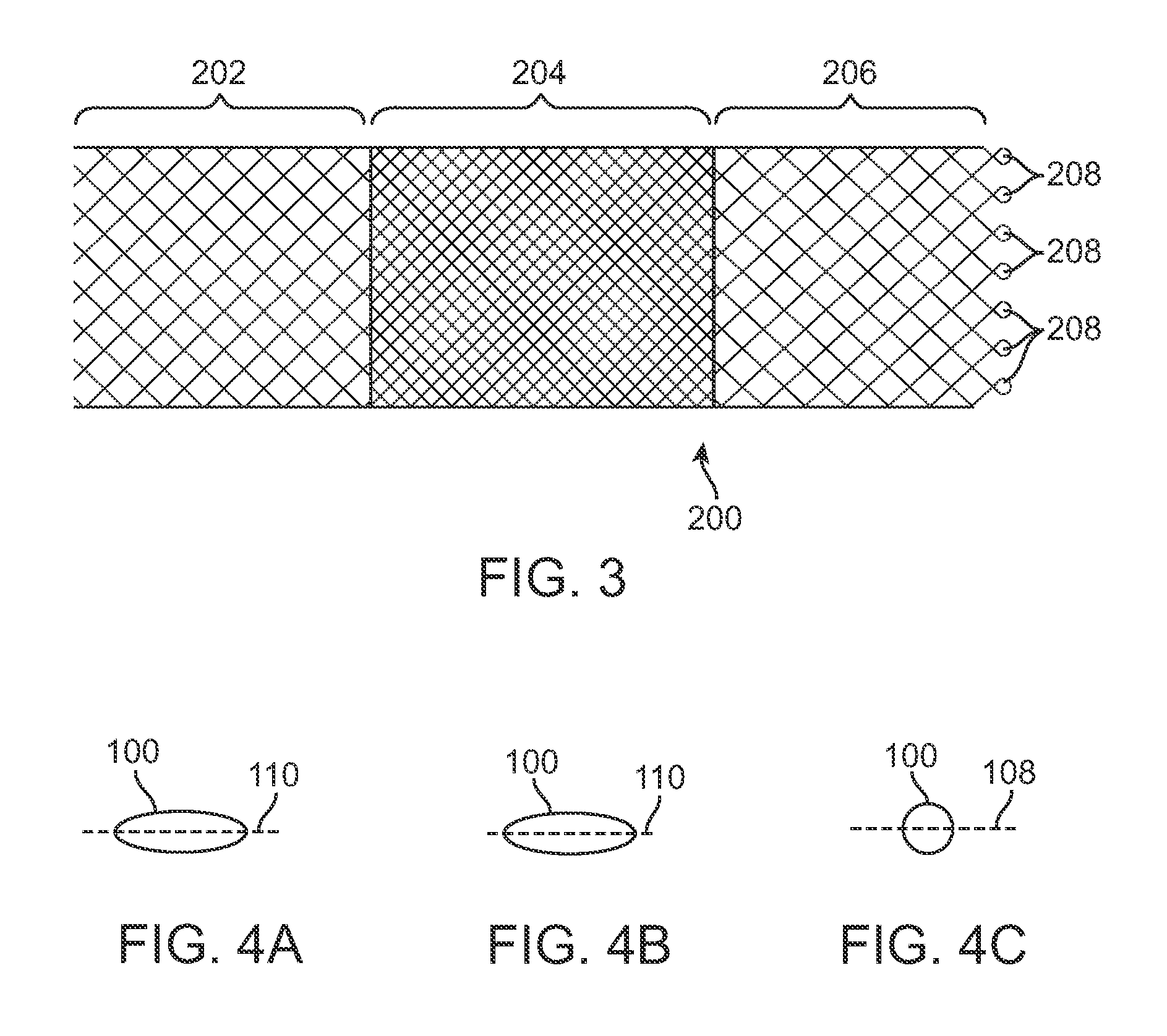 Stent with variable cross section braiding filament and method for making same