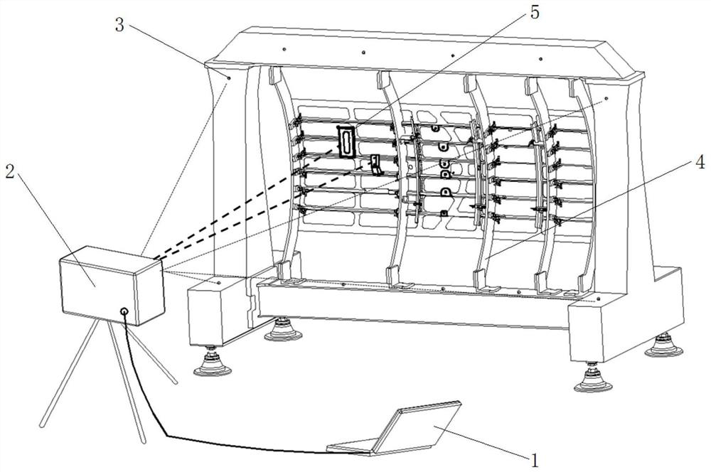 Aircraft assembly positioning method based on three-dimensional laser projection