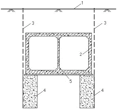 Treatment method for soft soil foundation of existing shield rectangular tunnel