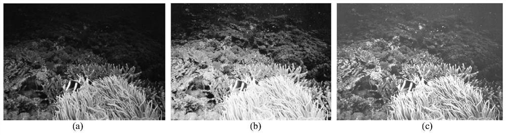 Underwater image processing method based on Retinex and high dynamic range image gradient compression