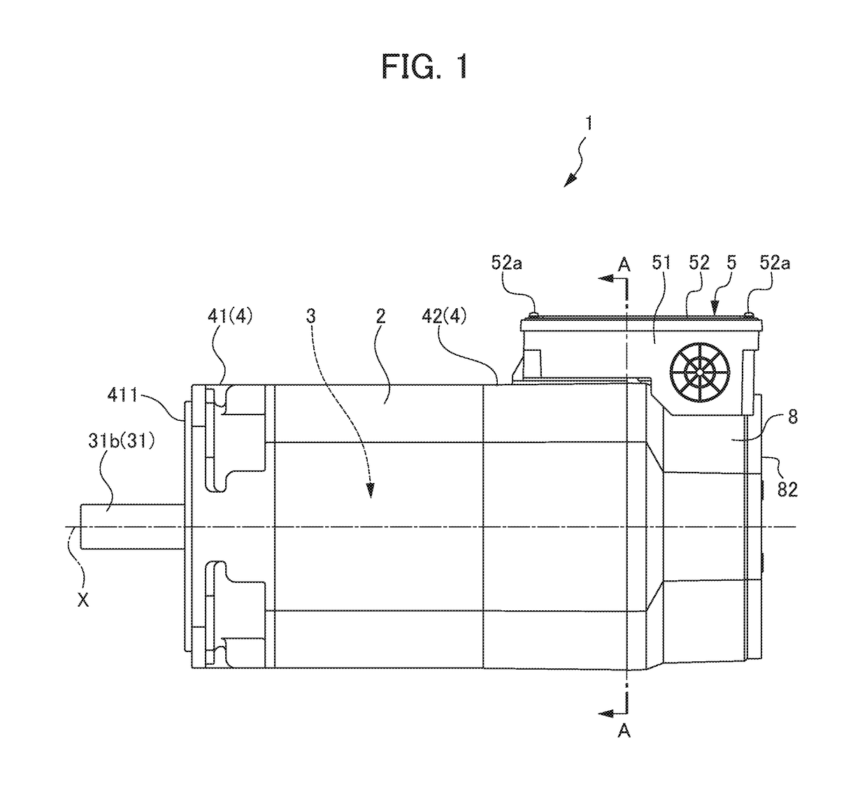 Electric motor and machine tool equipped with the electric motor