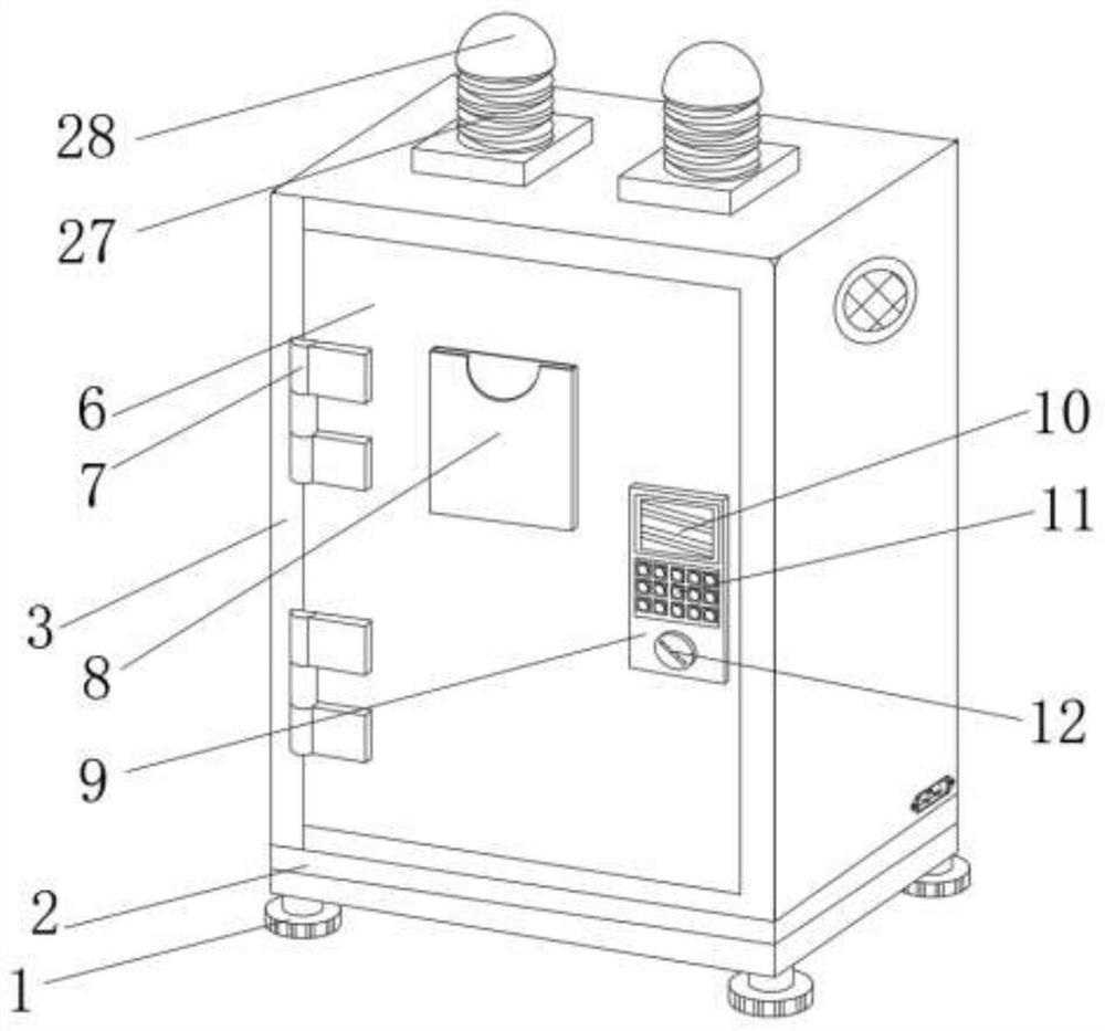 Storage device with leakage-proof structure for environmental pollution detection