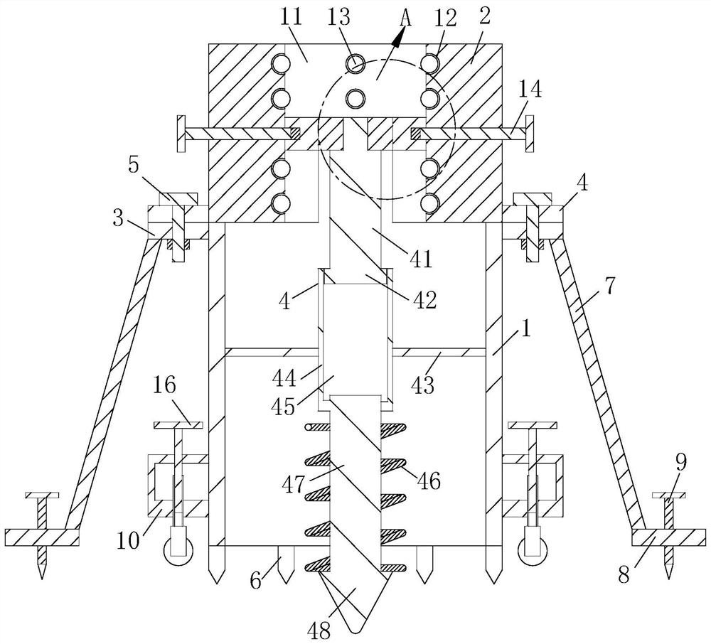 Soft soil area ultra-long pile rotary drilling rig guide mechanism