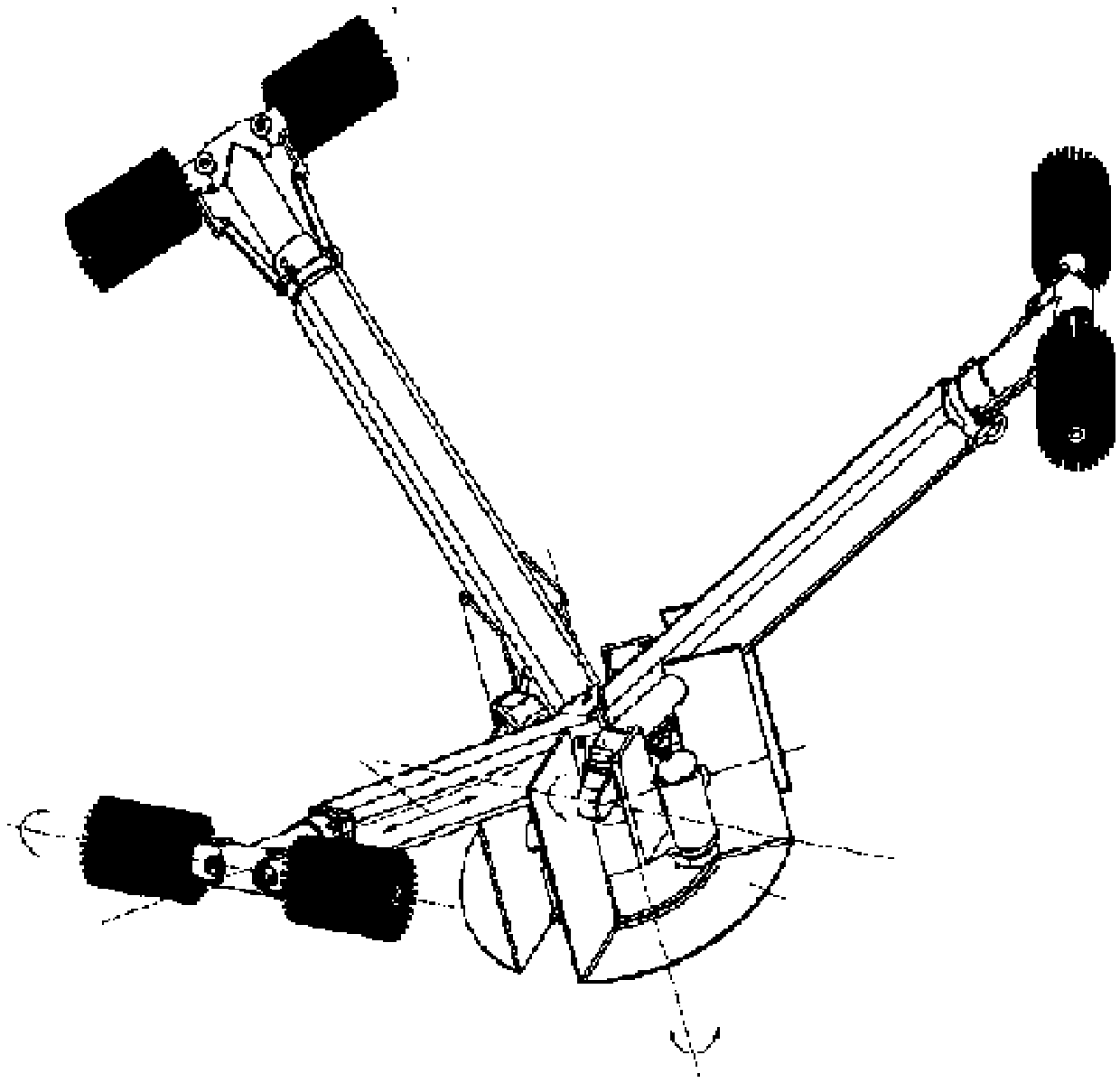 Cleaning operation device of pipeline cleaning robot