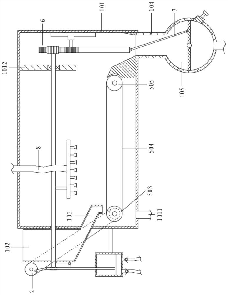 A cleaning and draining system for mechanical parts processing