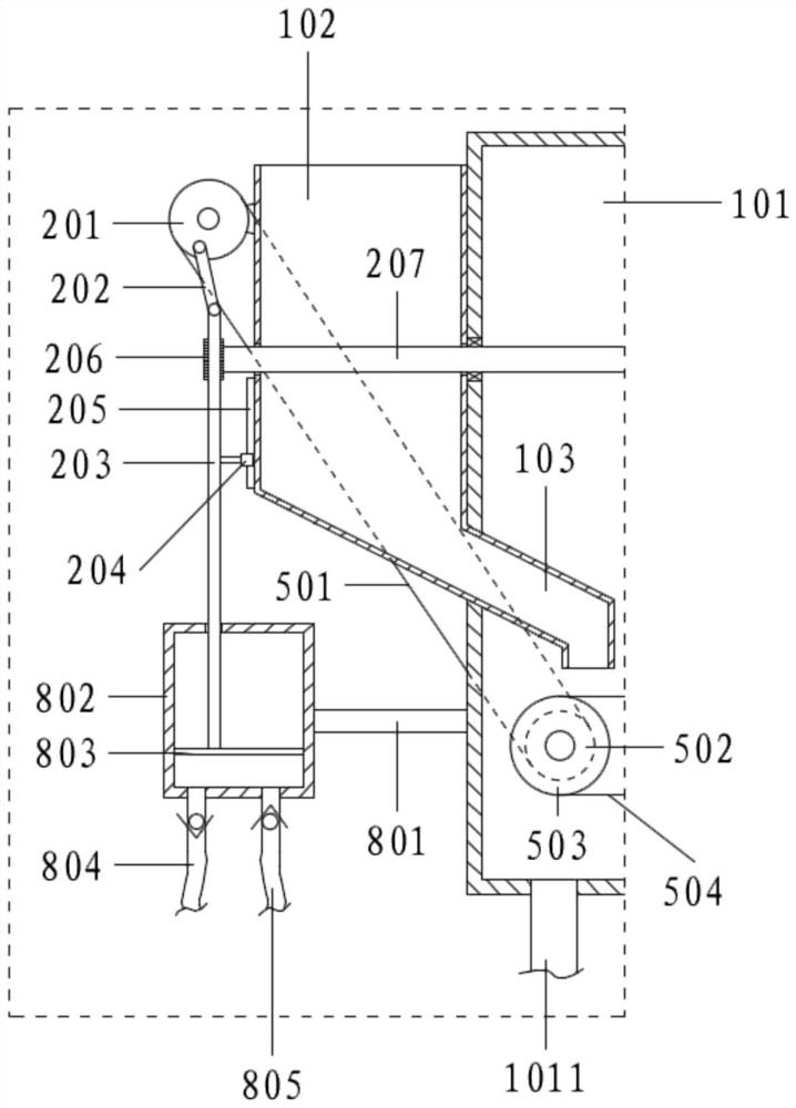 A cleaning and draining system for mechanical parts processing