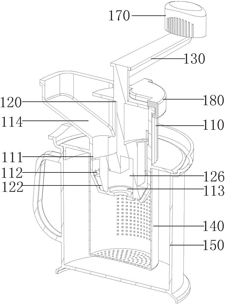 Hand-cranking stirring machine