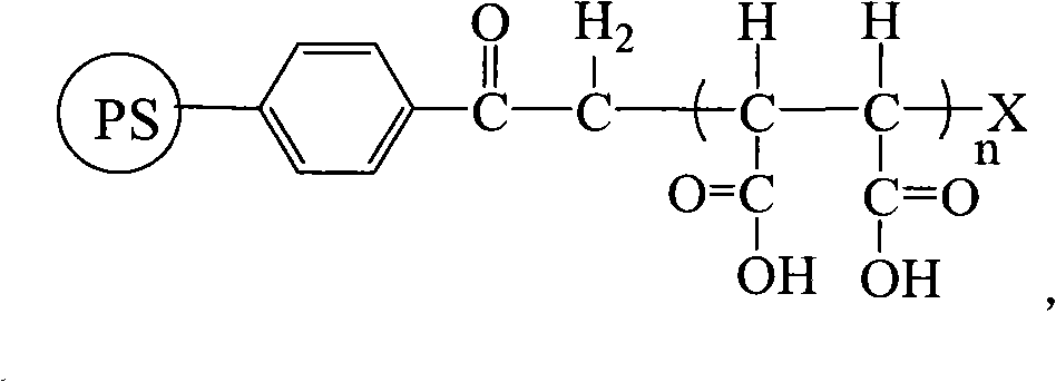 Polystyrene-graft-succinic carboxylic acid resin