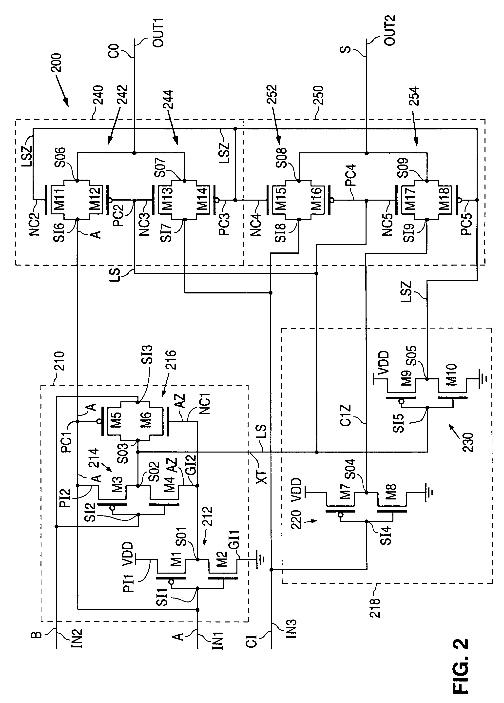 High speed, universal polarity full adder which consumes minimal power and minimal area