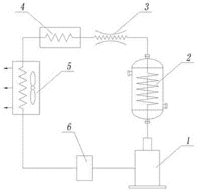 Refrigerant circulating device for recycling residual cool of heat pump water heater
