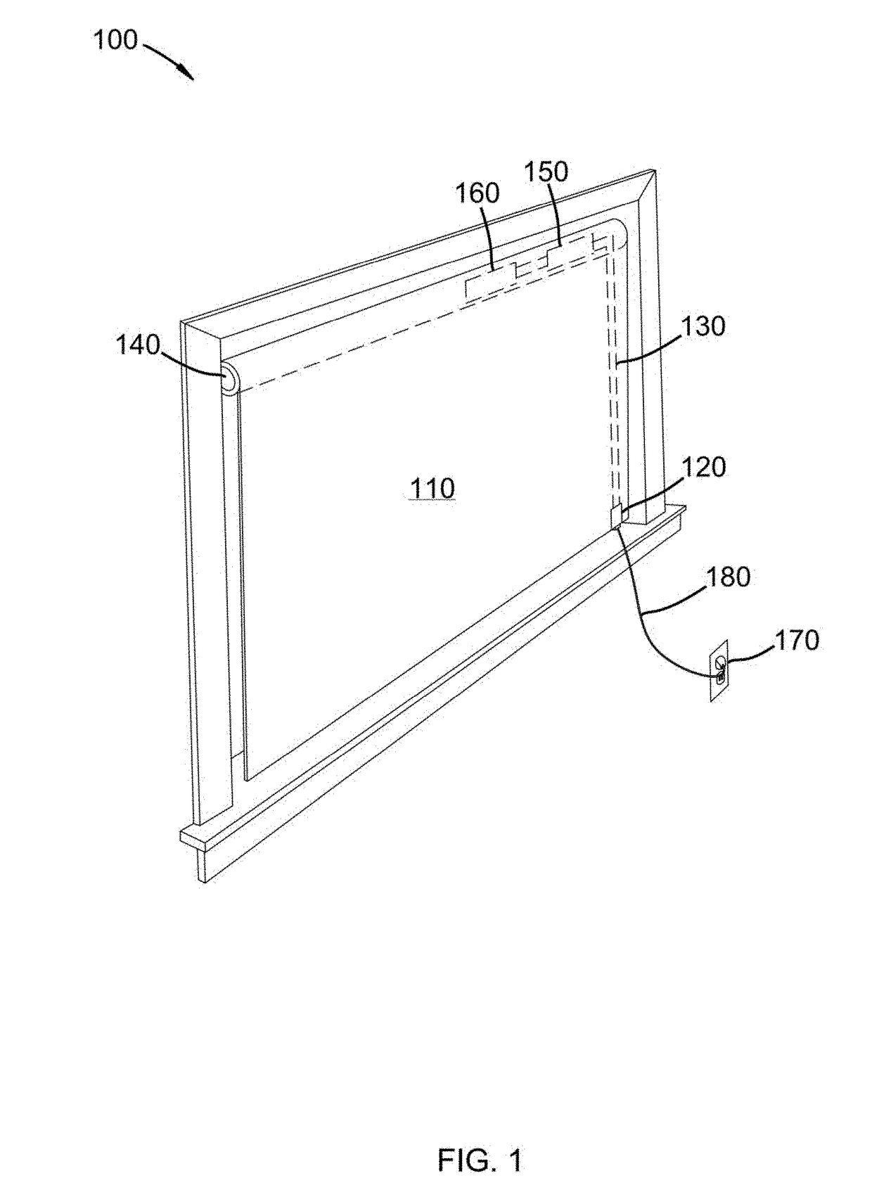 Rechargeable Powered Covering for a Architectural Opening