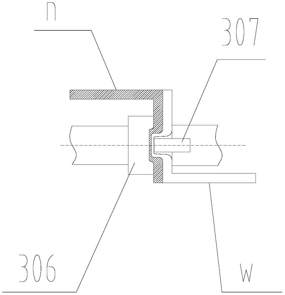 Punching riveting connection device of torsion frame and punching riveting forming structure of its processed parts