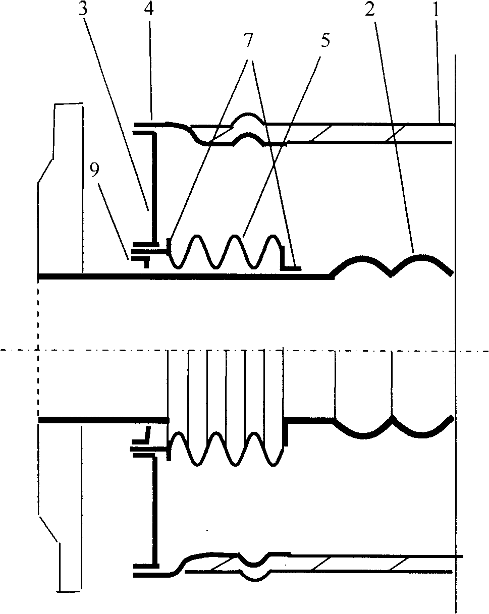 Line focusing solar vacuum heat-collecting tube sealing structure and unloading device