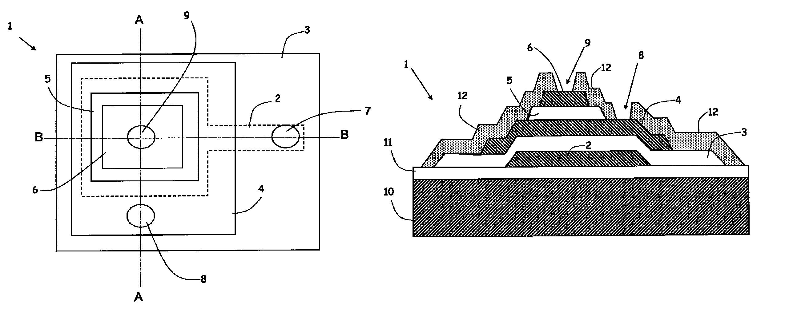 Multi-layer film capacitor with tapered film sidewalls