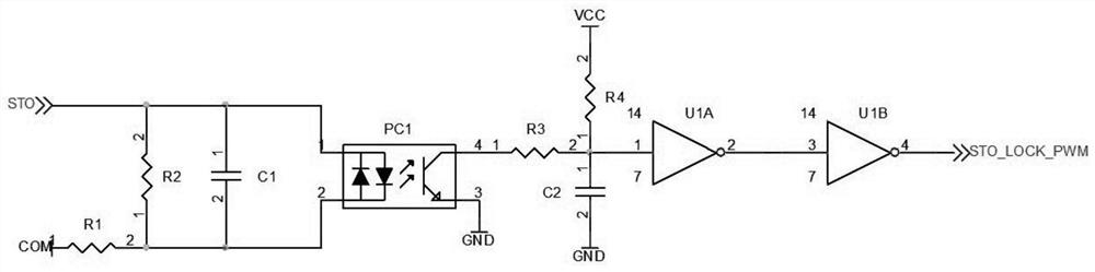 STO control and drive circuit