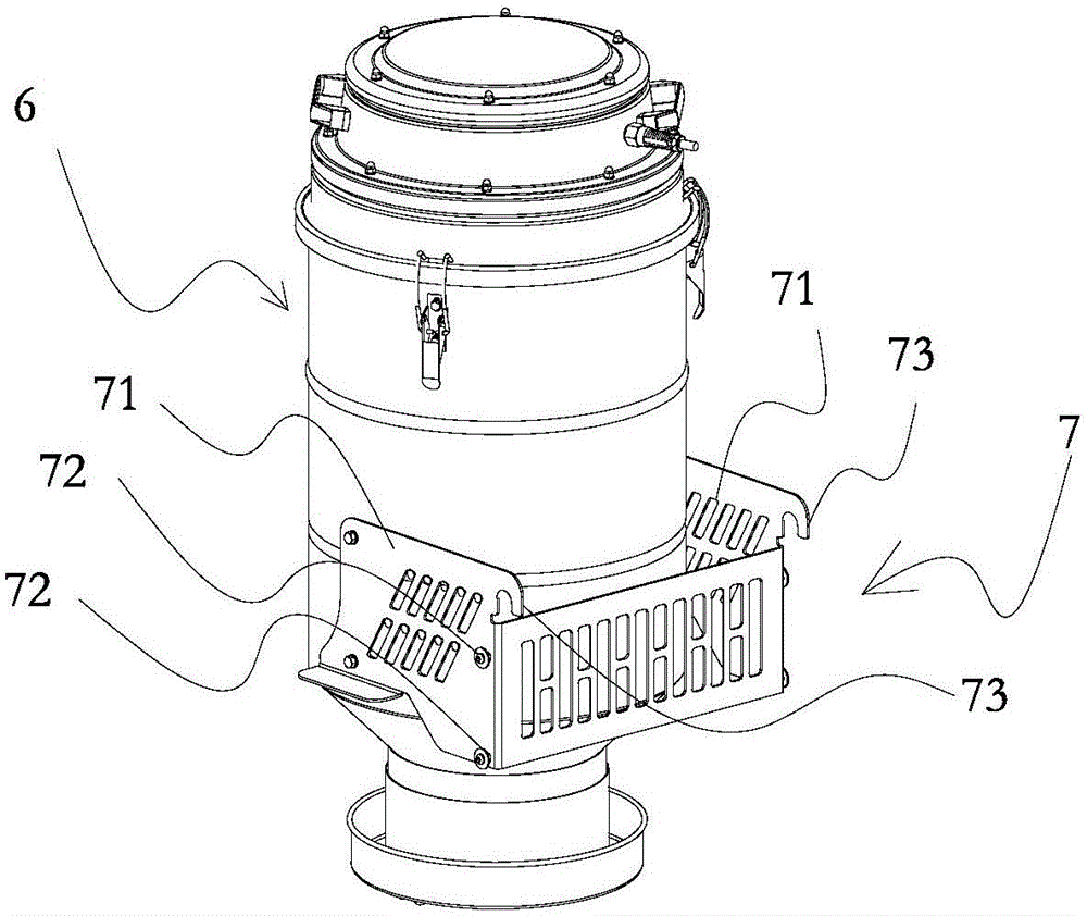 Vertically-adjustable dust collecting device
