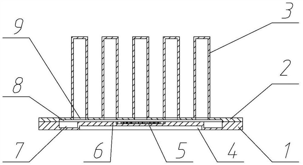 A liquid cavity heat dissipation device based on pool boiling heat dissipation