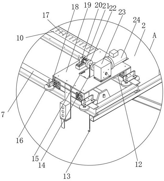 A wheel axle disassembly and assembly equipment