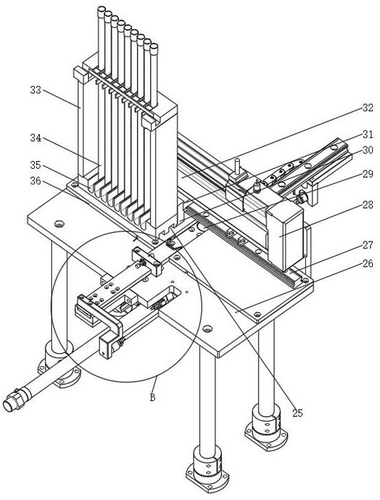 A wheel axle disassembly and assembly equipment