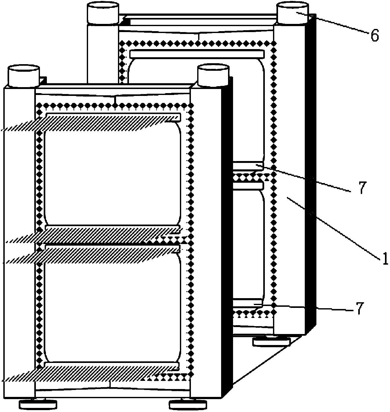 Air lock of carbon fiber pre-oxidation equipment