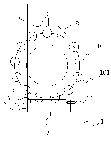 Roller generatrix rough profile detection device and method of cylindrical roller bearings