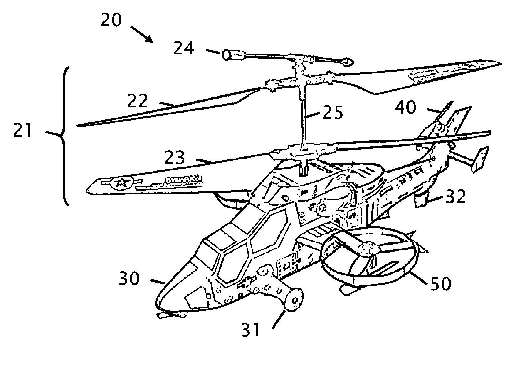 Helicopter with remote control