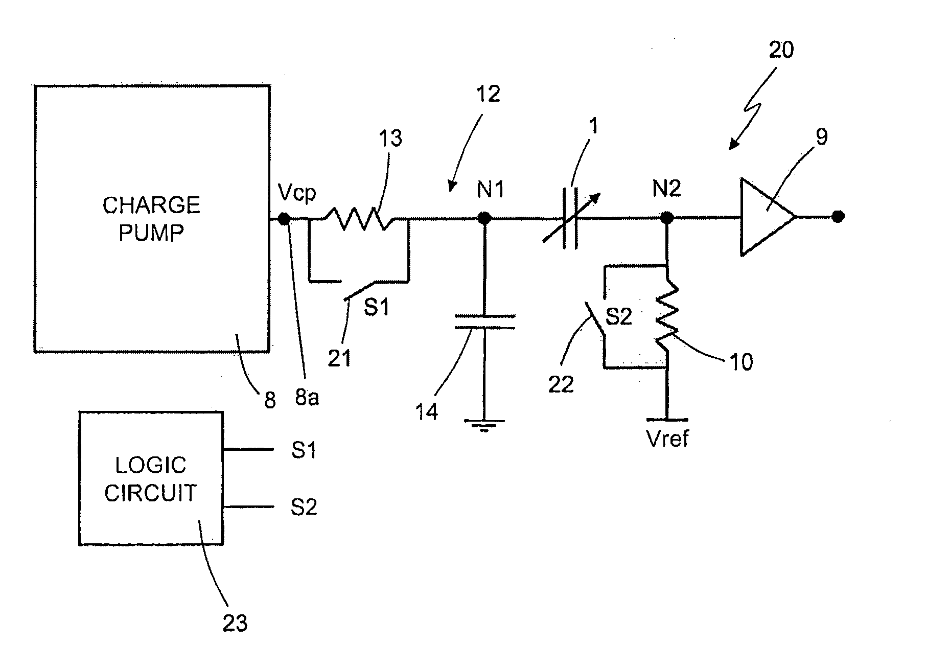 Biasing circuit for a microelectromechanical acoustic transducer and related biasing method
