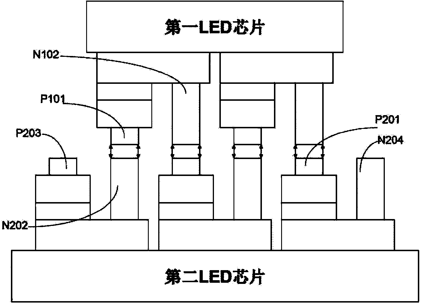 Three-dimensional luminous LED device and manufacturing method thereof