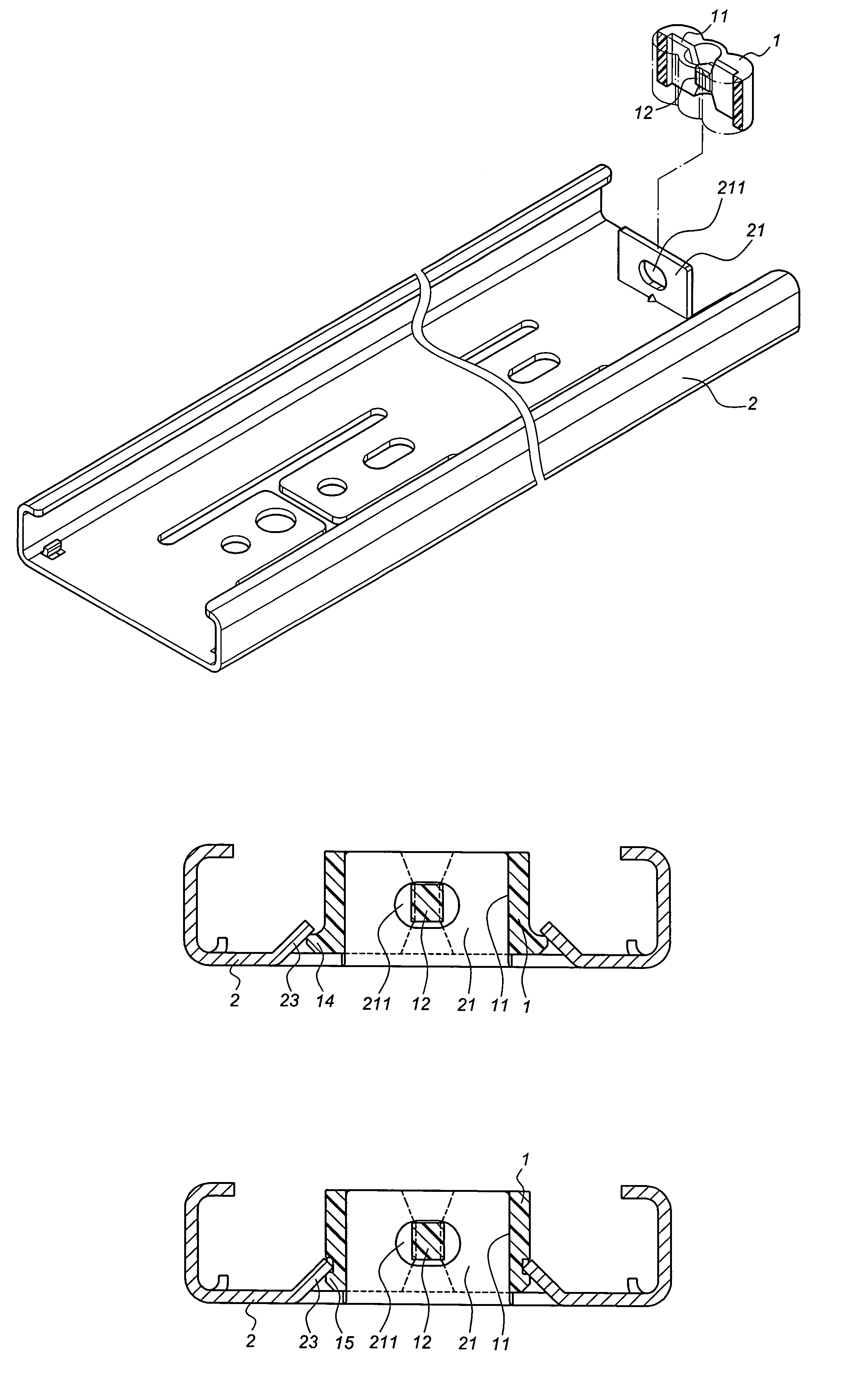 Buffer device for a slide structure